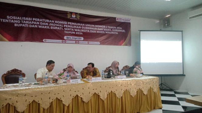 
 Acara Sosialisasi Tentang Peraturan No. 2 Tahun 2024  di Gelar KPU Kota Metro 