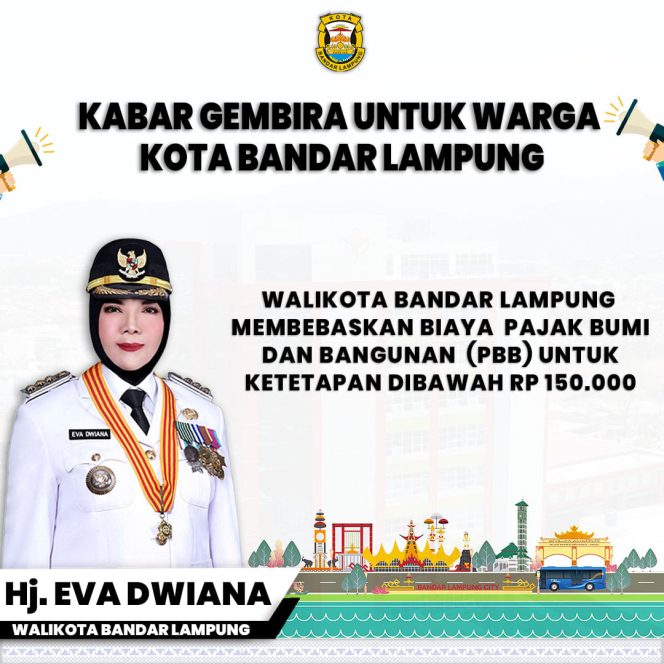 
 PBB di Bawah Rp150 Ribu Digratiskan Pemkot Bandar Lampung