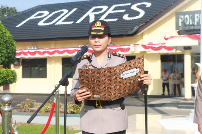 
 Upacara Hari Juang Polri Tahun 2025 di Pimpin Langsung Kapolres Lampung Timur