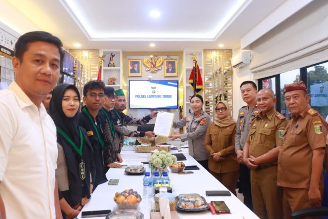 
 Polres dan Bupati Lampung Timur Terima Aspirasi HMI Lamtim